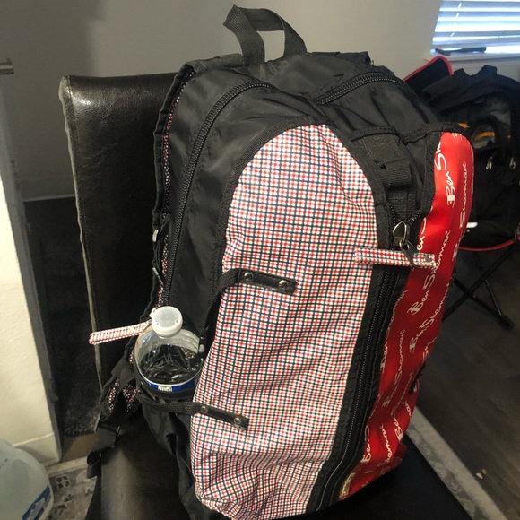 Ben Shermen Men’s Red Black Large Backpack Size 20”x12”x10” - Picture 7 of 16